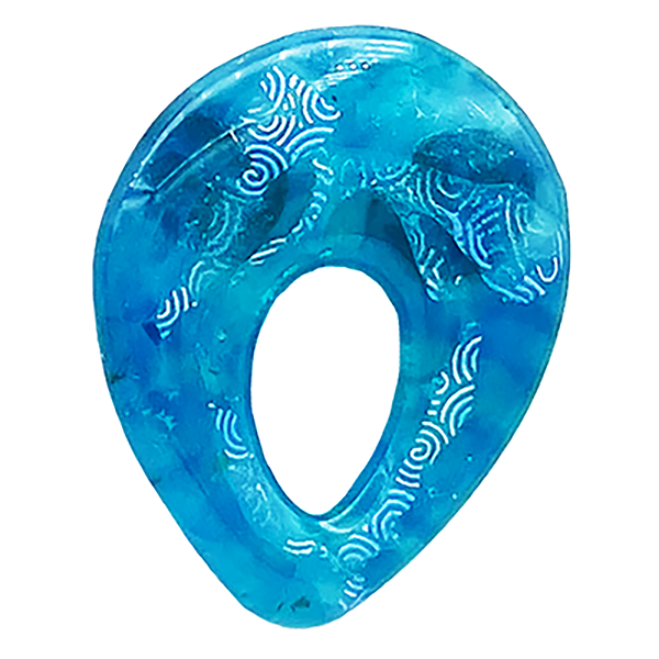 Magnetic Aqua Blue Pattern Dichroic Glass Eyeglass Holder