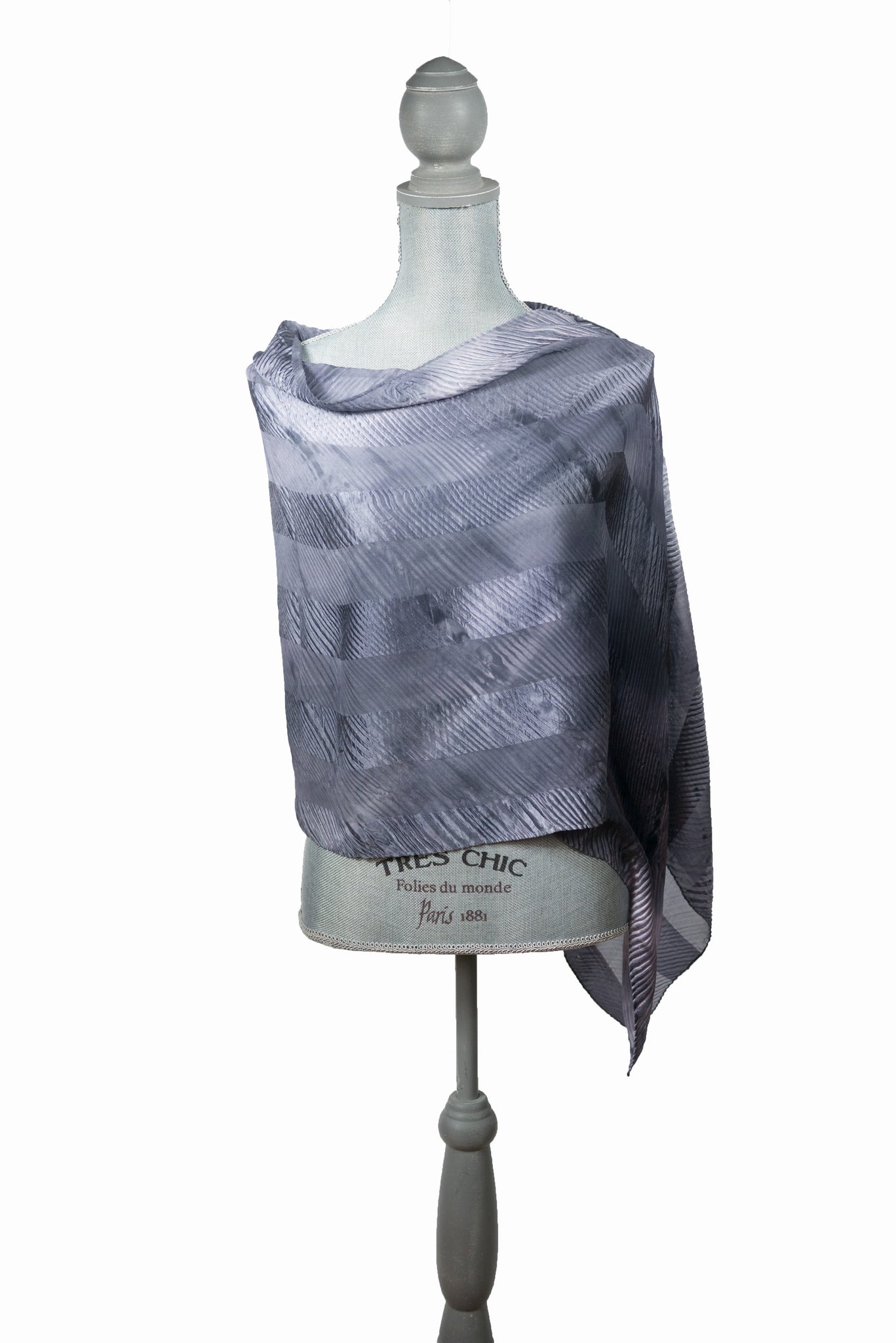 Chic Grey Silk Wrap | Shawl