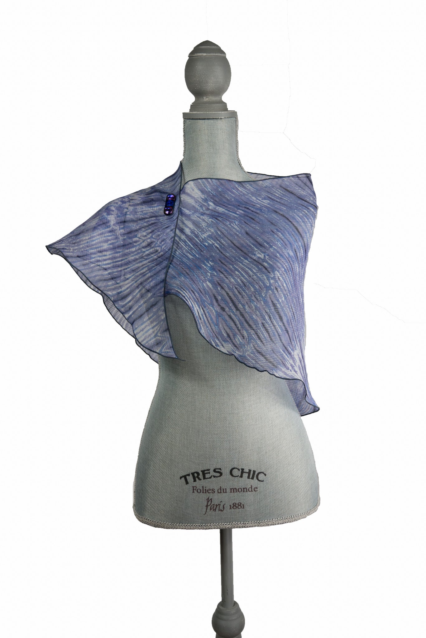Remarkable Purple Silk Triangle Wrap | Shawl